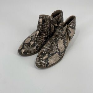Time and Tru Snakeskin Booties